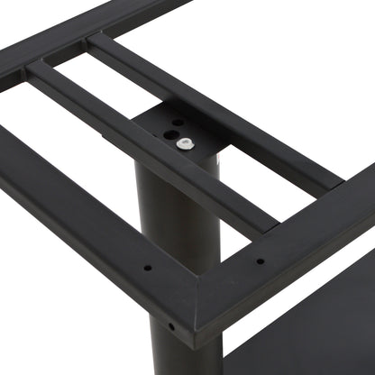 DOUBLE METAL BASE BLACK WITH ADJUSTABLE FEET 80x40x72