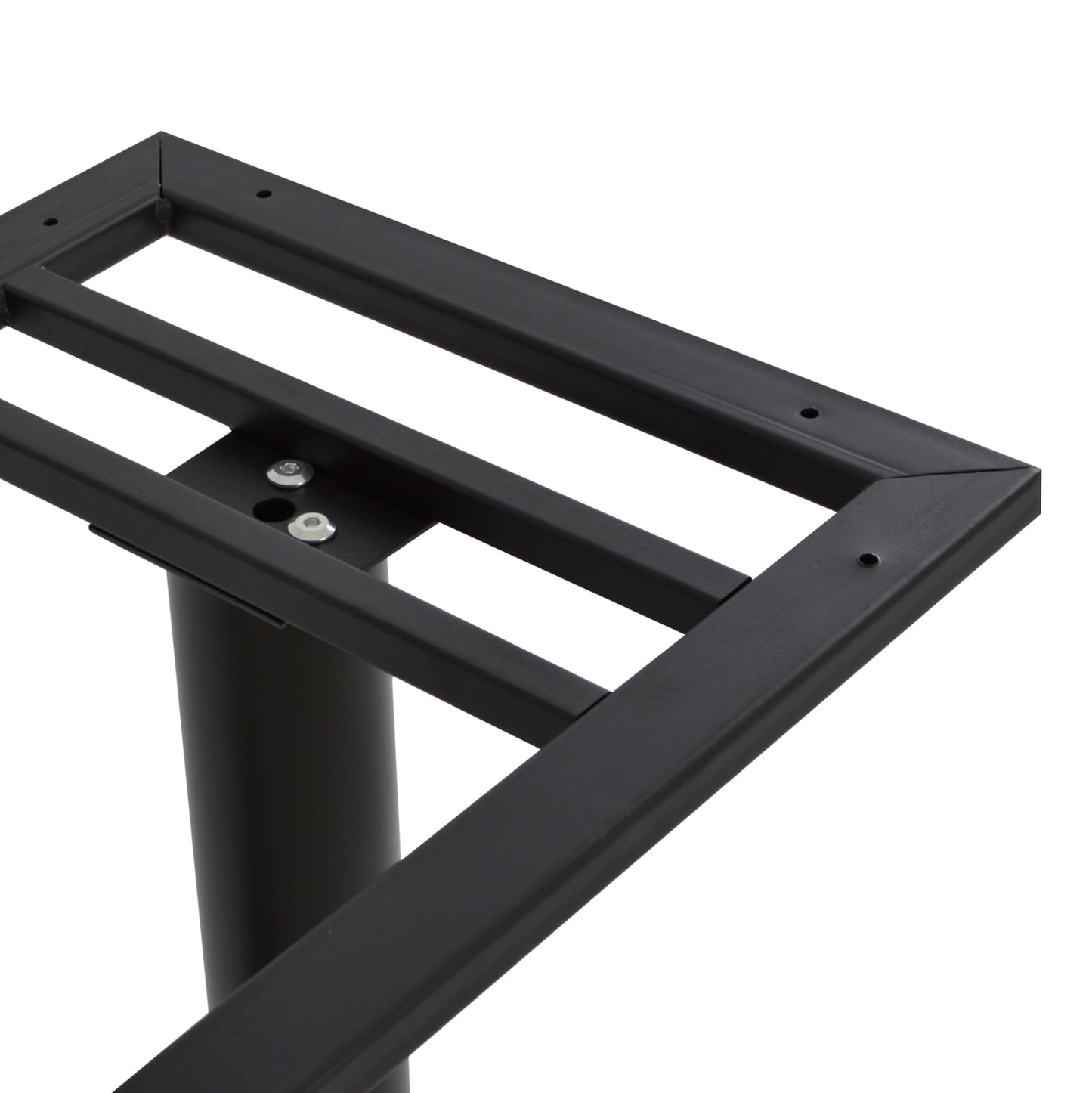 DOUBLE METAL BASE BLACK WITH ADJUSTABLE FEET 80x40x72