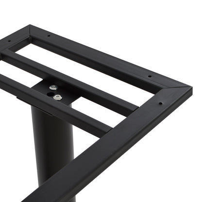 DOUBLE METAL BASE BLACK WITH ADJUSTABLE FEET 80x40x72