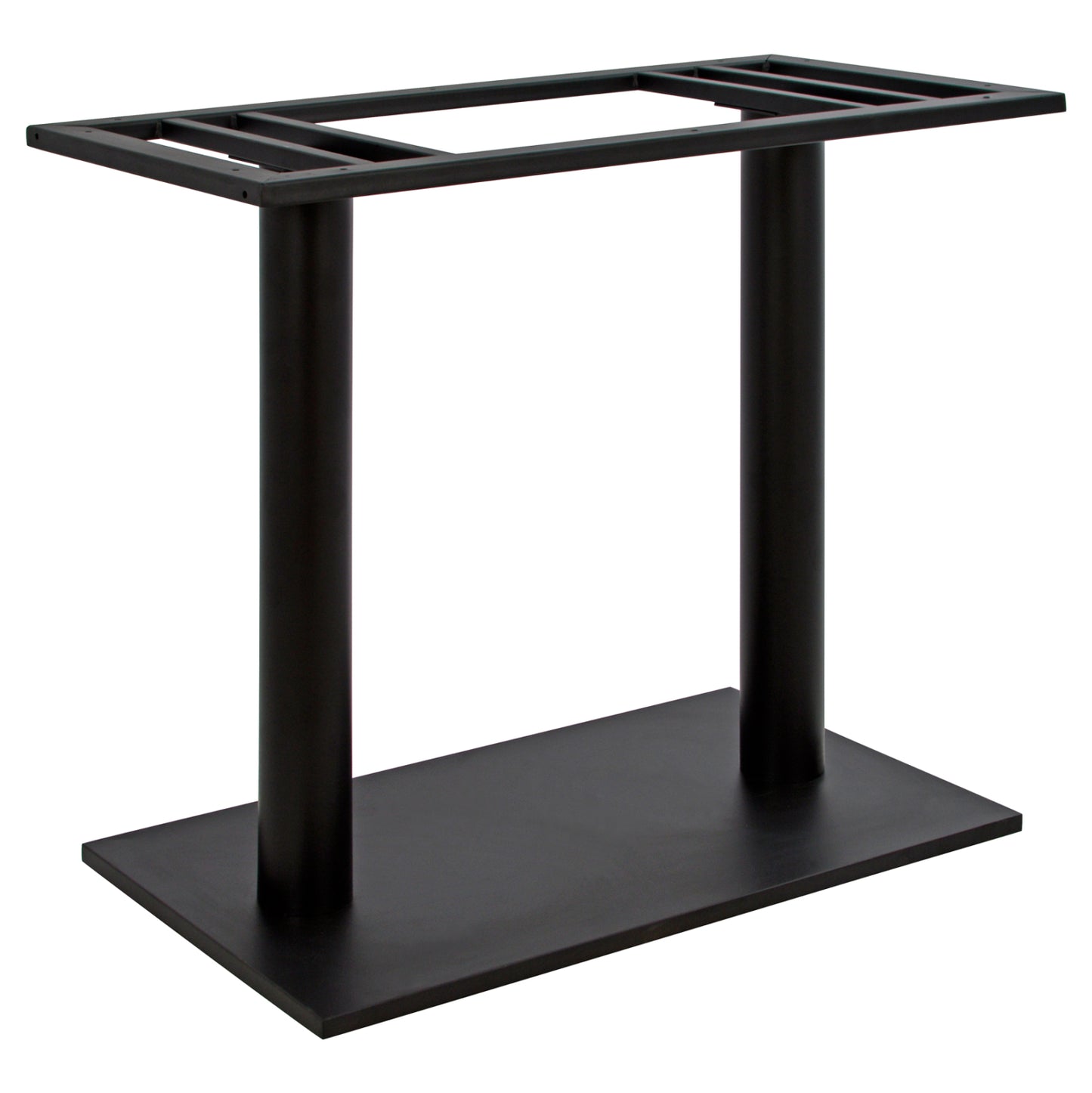 DOUBLE METAL BASE BLACK WITH ADJUSTABLE FEET 80x40x72