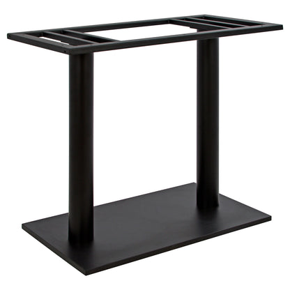 DOUBLE METAL BASE BLACK WITH ADJUSTABLE FEET 80x40x72
