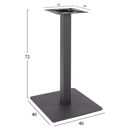 ΒΑΣΗ ΜΕΤΑΛΛΙΚΗ ΓΚΡΙ 40x40x72