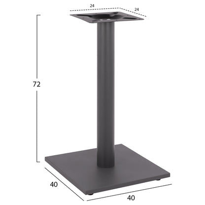 ΒΑΣΗ ΜΕΤΑΛΛΙΚΗ ΓΚΡΙ ΜΕ ΡΕΓΟΥΛΑΤΟΡΟΥΣ 40x40x72