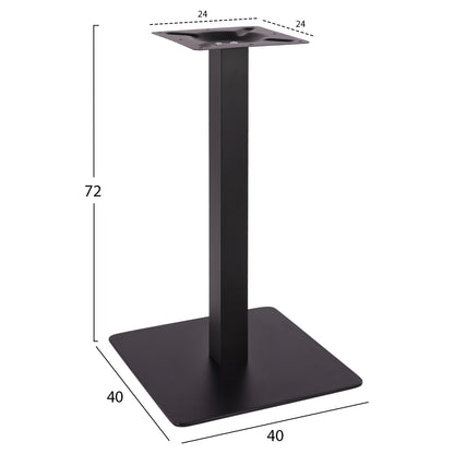 ΒΑΣΗ ΜΕΤΑΛΛΙΚΗ ΜΑΥΡΗ ΜΑΤ 40x40x72