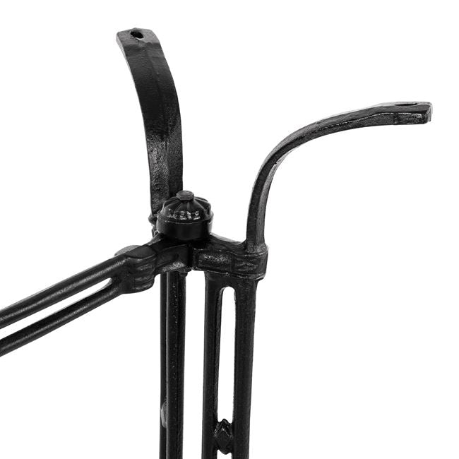 CAST IRON TWIN PEDESTAL BAR BASE IN BLACK 78x50cm