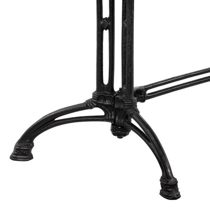 CAST IRON TWIN PEDESTAL BAR BASE IN BLACK 78x50cm