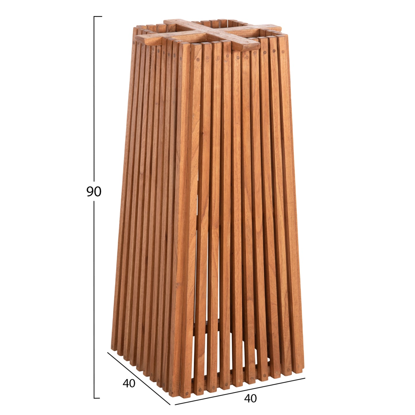INDOOR BAR BASE MID-HEIGHT SQUARE FRANTZ MINDI WOOD NATURAL 40x40x90