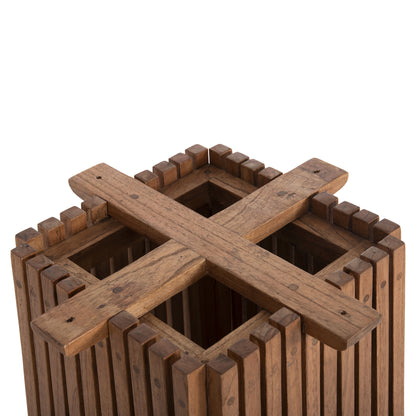 INDOOR BAR BASE MID-HEIGHT SQUARE FRANTZ MINDI WOOD NATURAL 40x40x90