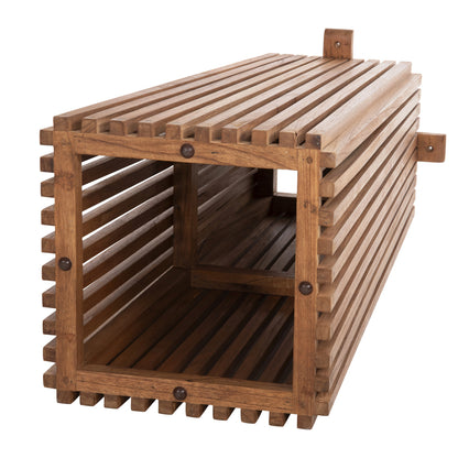 INDOOR BAR BASE MID-HEIGHT SQUARE FRANTZ MINDI WOOD NATURAL 40x40x90