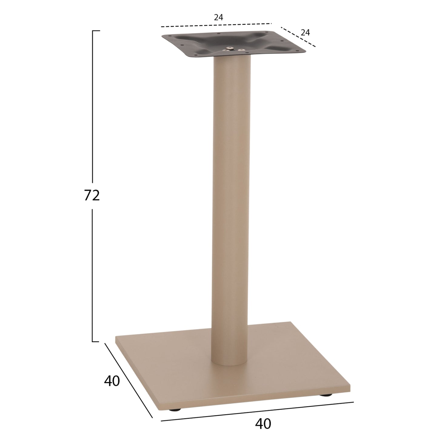 ΒΑΣΗ ΤΡΑΠΕΖΙΟΥ ΑΠΟ ΜΕΤΑΛΛΟ ΚΑΠΟΥΤΣΙΝΟ 40x40x72