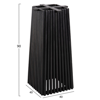 INDOOR BAR BASE MEDIUM HEIGHT SQUARE FRANTZ BLACK MINDI WOOD 40x40x90