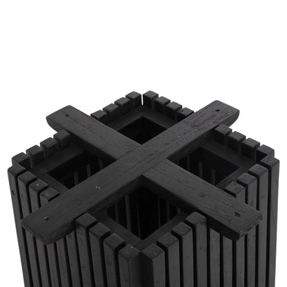 INDOOR BAR BASE MEDIUM HEIGHT SQUARE FRANTZ BLACK MINDI WOOD 40x40x90