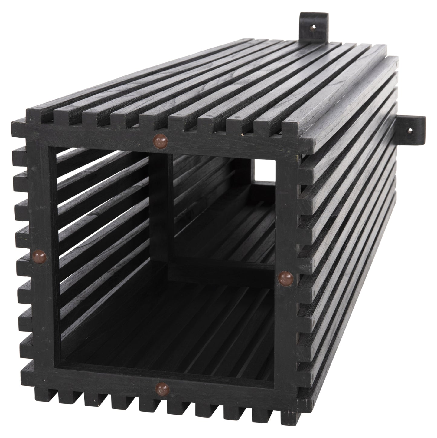 INDOOR BAR BASE MEDIUM HEIGHT SQUARE FRANTZ BLACK MINDI WOOD 40x40x90