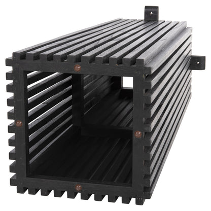 INDOOR BAR BASE MEDIUM HEIGHT SQUARE FRANTZ BLACK MINDI WOOD 40x40x90