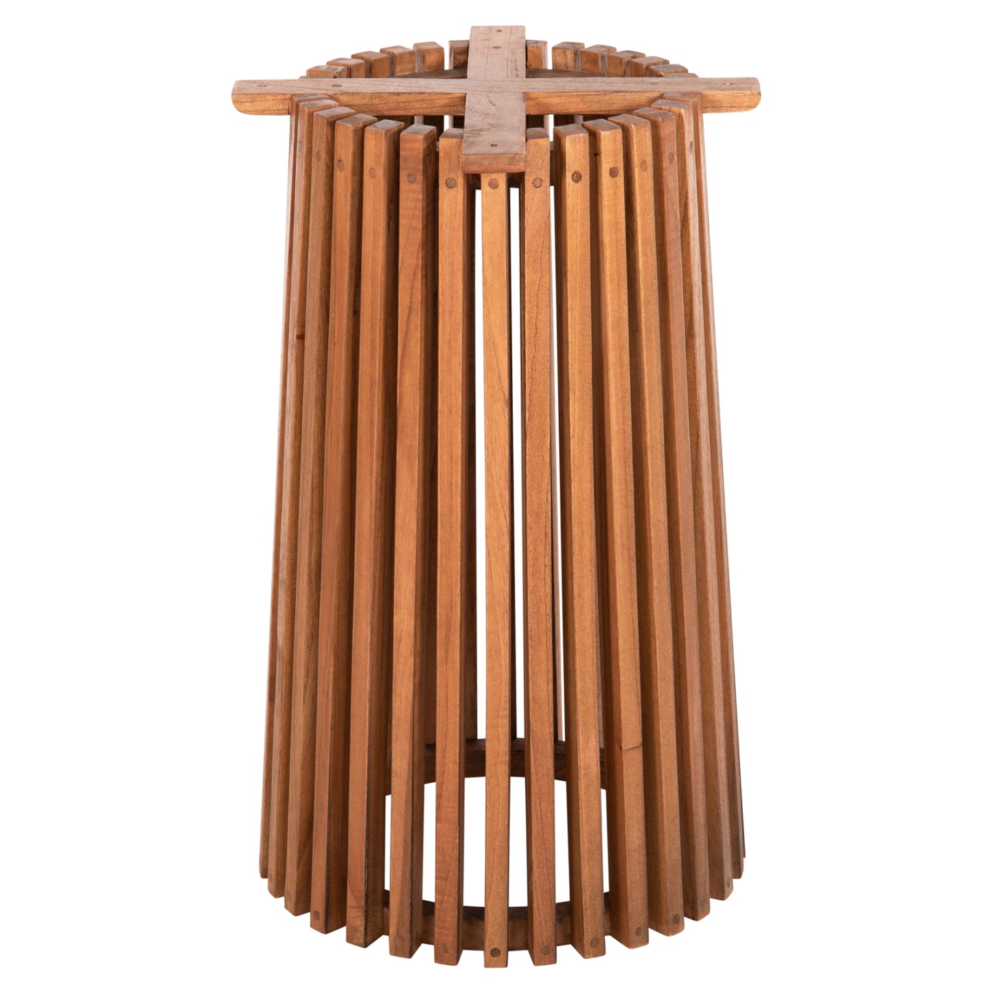 INDOOR ROUND TABLE BASE FRANTZ MINDI WOOD IN NATURAL COLOUR Φ45x73