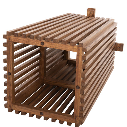 INDOOR TABLE BASE SQUARE FRANTZ MINDI WOOD IN NATURAL 45x45x73