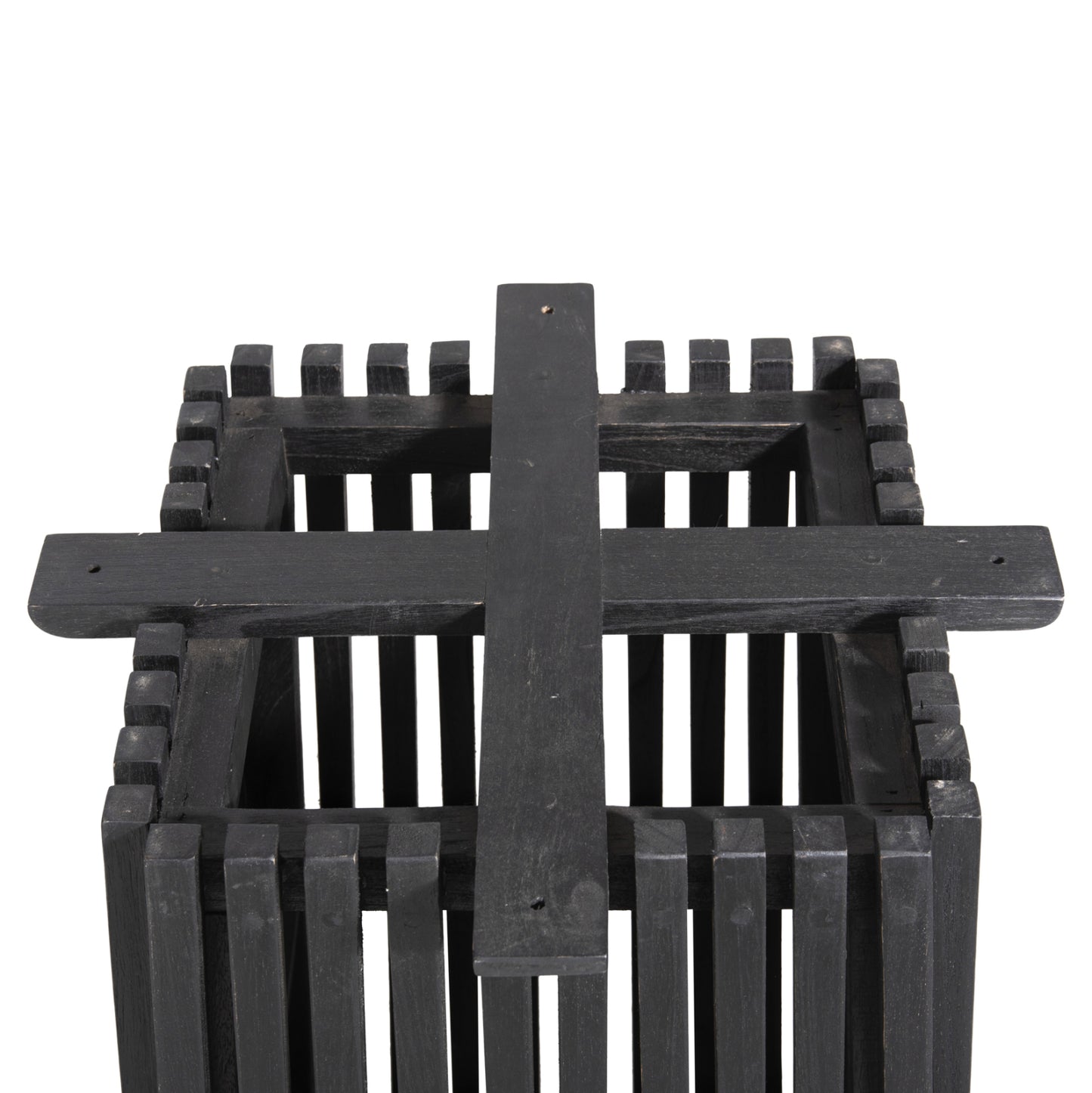 INDOOR SQUARE TABLE BASE FRANTZ MINDI WOOD IN BLACK 45x45x73
