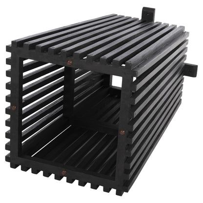 INDOOR SQUARE TABLE BASE FRANTZ MINDI WOOD IN BLACK 45x45x73