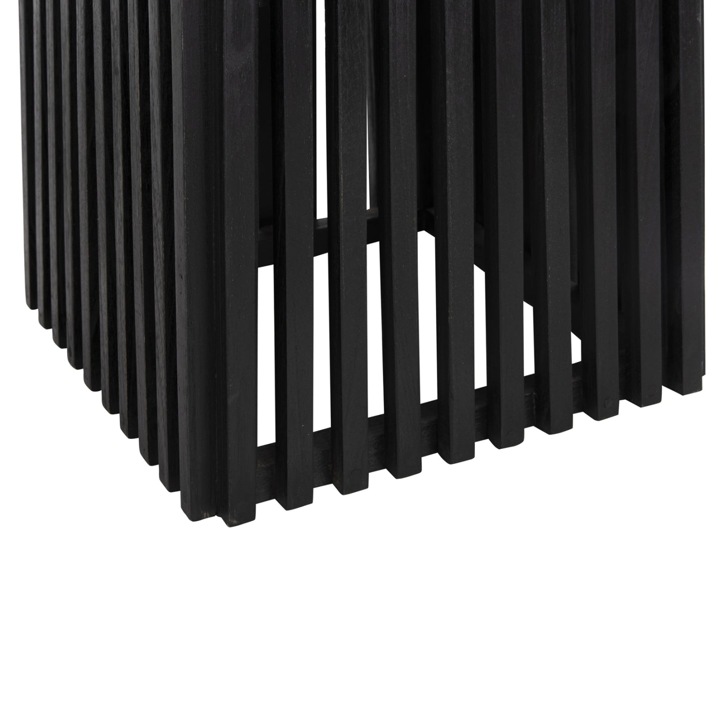 INDOOR SQUARE TABLE BASE FRANTZ MINDI WOOD IN BLACK 45x45x73