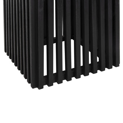 INDOOR SQUARE TABLE BASE FRANTZ MINDI WOOD IN BLACK 45x45x73