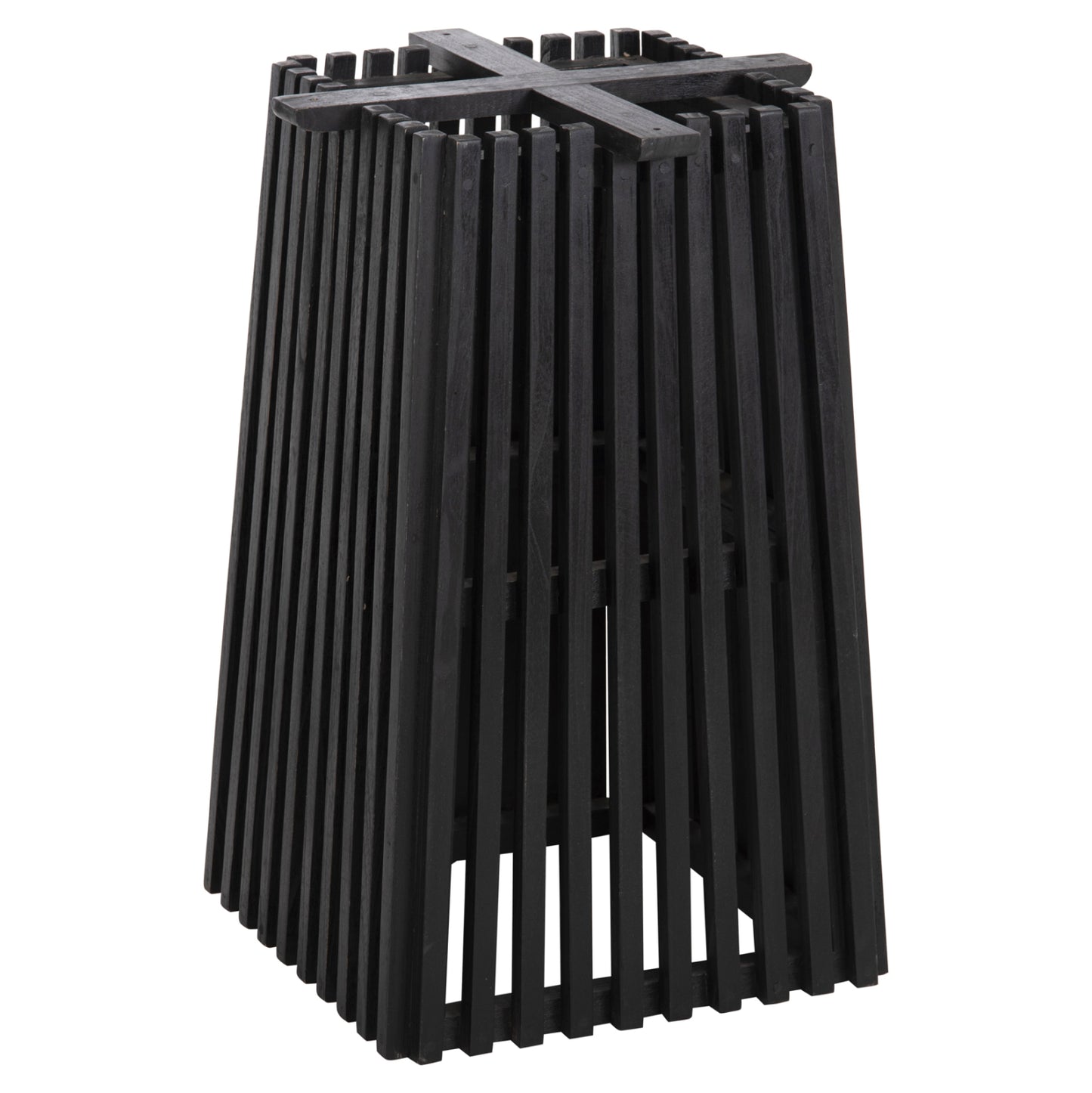 INDOOR SQUARE TABLE BASE FRANTZ MINDI WOOD IN BLACK 45x45x73