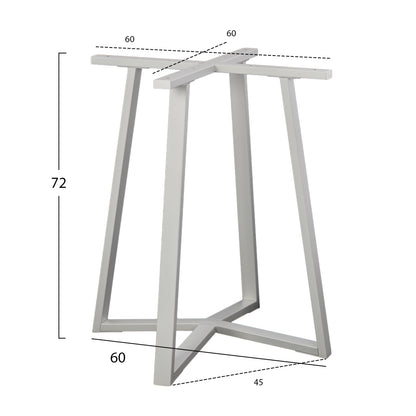 ΒΑΣΗ ΤΡΑΠΕΖΙΟΥ ΛΕΥΚΗ ΜΕΤΑΛΛΙΚΗ 60x60x72