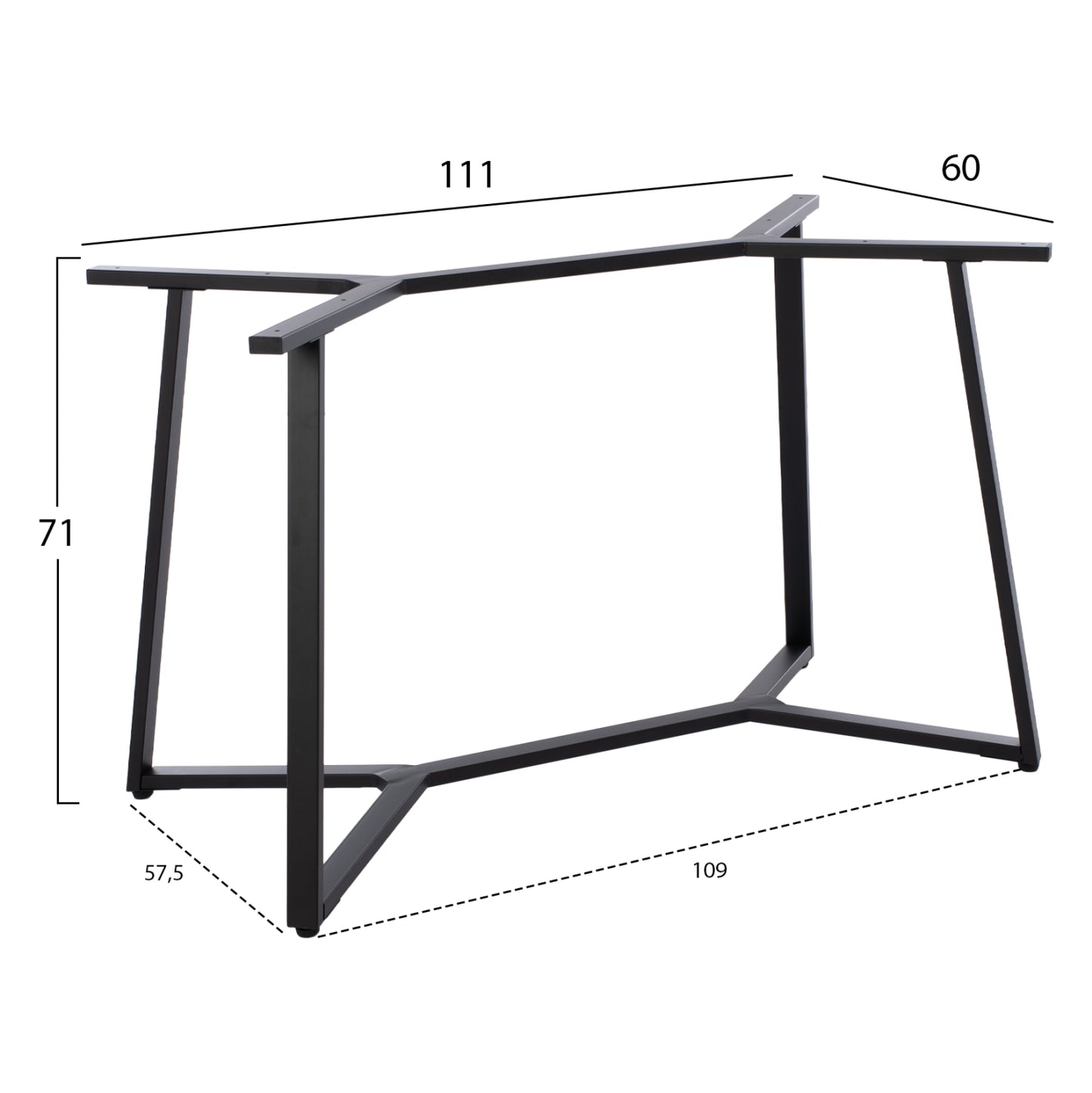 ΒΑΣΗ ΤΡΑΠΕΖΙΟΥ ΜΑΥΡΗ ΜΕΤΑΛΛΙΚΗ 111x60x71