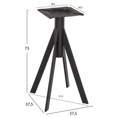 ΒΑΣΗ ΤΡΑΠΕΖΙΟΥ ΜΑΥΡΗ ΜΕΤΑΛΛΙΚΗ 37,5x37,5x73
