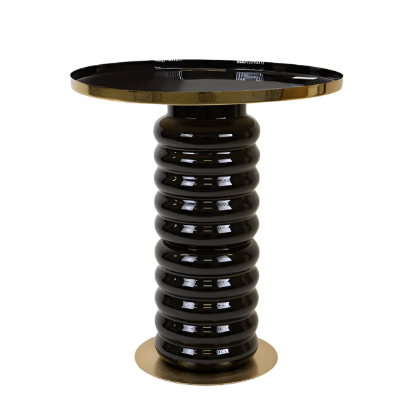 ΤΡΑΠΕΖΙ BOHΘΗΤΙΚΟ ΜΕΤΑΛΛΙΚΟ ΜΑΥΡΟ-ΧΡΥΣΟ 46x46x50