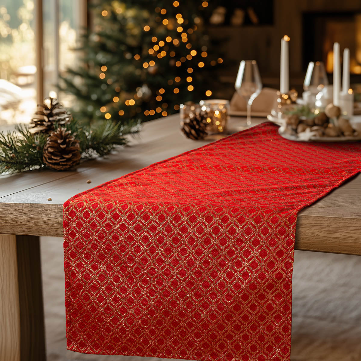 Ράννερ Ζακάρ Οριεντάλ Κόκκινο-Χρυσό 40x150εκ