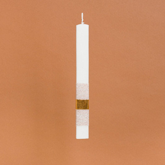 Λαμπάδα Στολισμένη Χρυσό Δαχτυλίδι σε Συσκευασία Δώρου