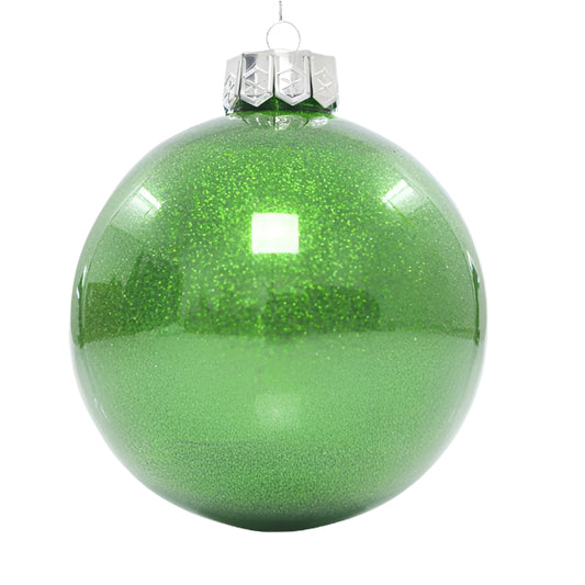 ΜΠΑΛΑ ΠΛΑΣΤΙΚΗ PET ΠΡΑΣΙΝΗ ΓΥΑΛΙΣΤΕΡΗ ΜΕ GLITTER ΣΕΤ 2 ΤΜΧ 15εκ