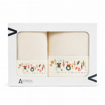 Χριστουγεννιάτικες Πετσέτες (Σετ 2 Τεμ.) Merry Christmas