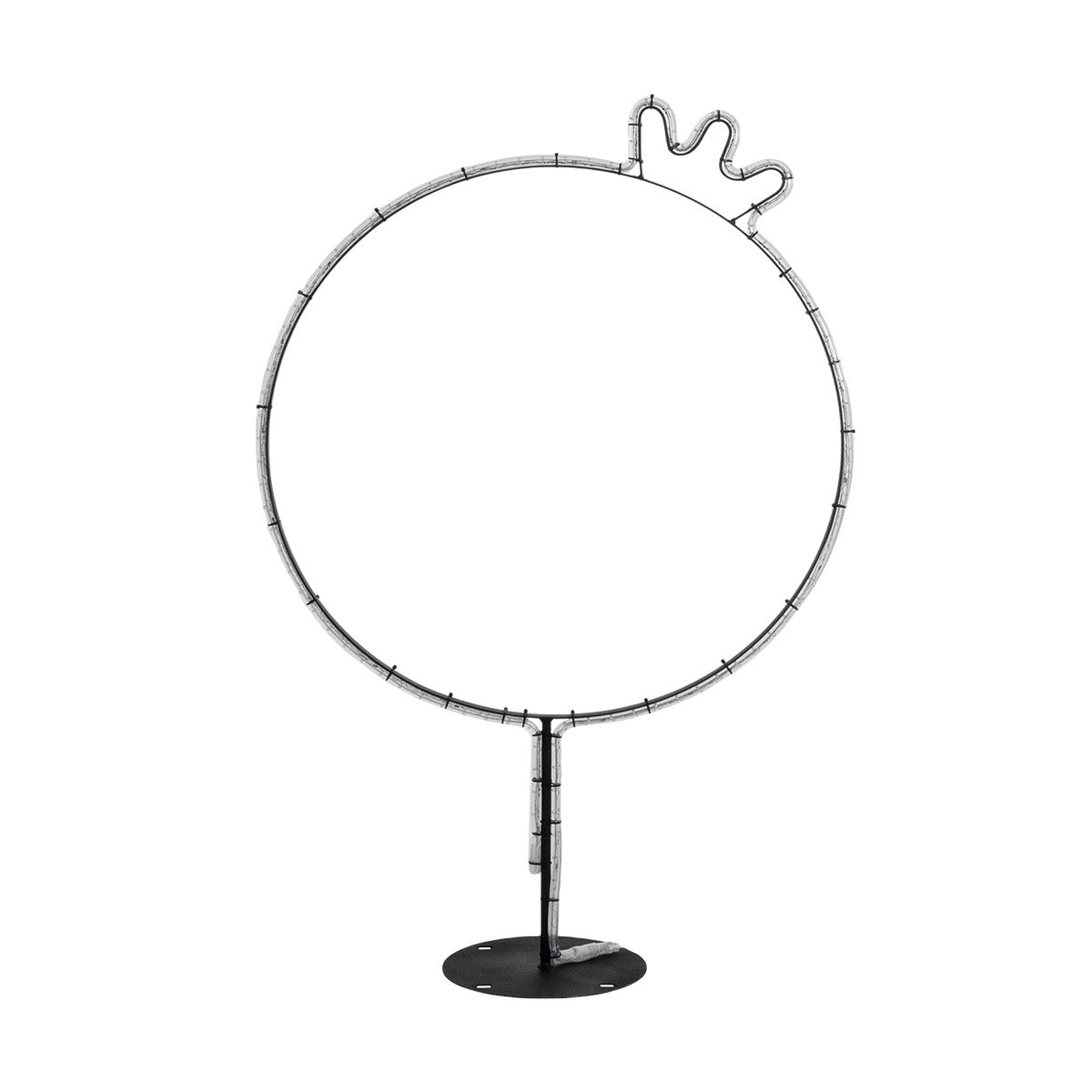 XMAS-CROWN-SMALL Χριστουγεννιάτικο Διακοσμητικό Φωτιστικό LED 15,6W 624lm 360° AC 220-240V Αδιάβροχο IP65 Θερμό Λευκό 2700K - Μαύρο & Διάφανο - M73 x Π25 x Υ106