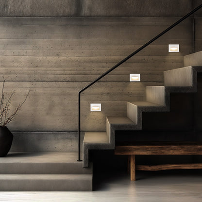 STEPART KLV-101-0085 Χωνευτό Φωτιστικό Σκαλοπατιού / Διαδρόμου LED 6W 750lm 45° AC 220-240V Αδιάβροχο IP65 Θερμό Λευκό 2700K - Lumileds SMD Chip & TÜV SÜD Driver - Λευκό Ματ - Μ11.5 x Π5.3 x Υ8.3 / Q10.63 x 7.61