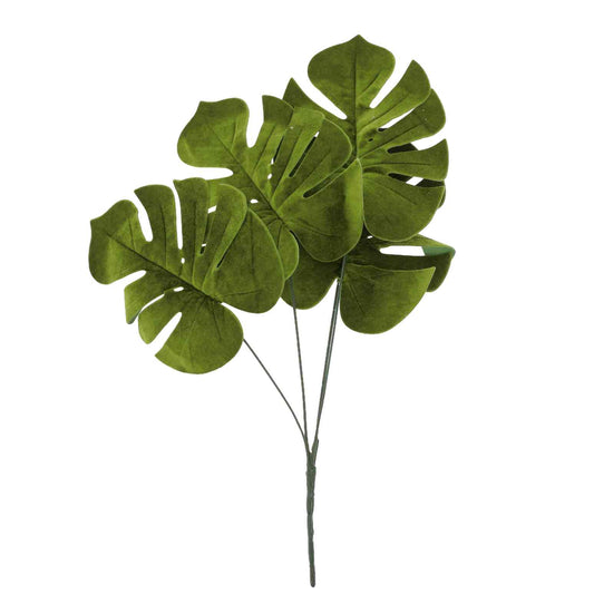 Κλαδί Βελούδο με 4 Φύλλα Monstera 60εκ