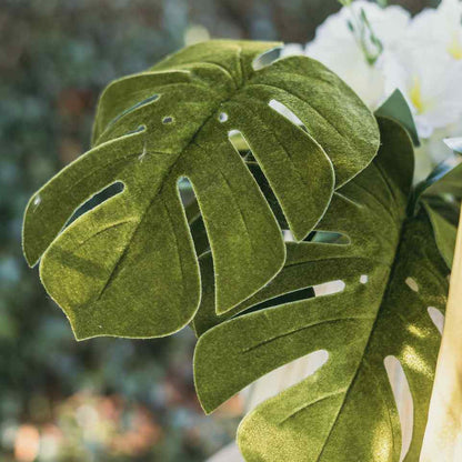 Κλαδί Βελούδο με 4 Φύλλα Monstera 60εκ