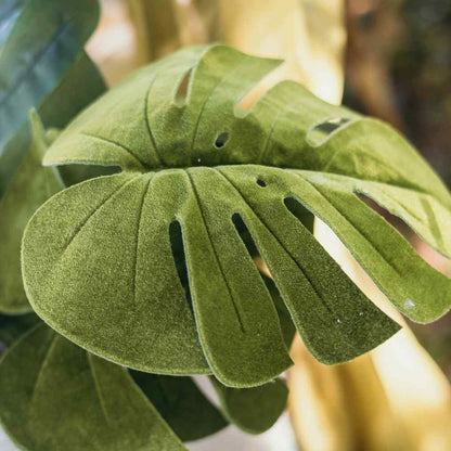 Κλαδί Βελούδο με 4 Φύλλα Monstera 60εκ