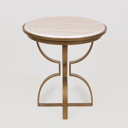 ΤΡΑΠΕΖΙ ΜΕΤΑΛΛΙΚΟ ΧΡΥΣΟ - ΛΕΥΚΟ 50x50x52