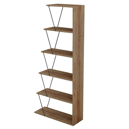 MINI TARS LIBRARY NATURAL OAK BLACK METAL BARS 65x22-24x146