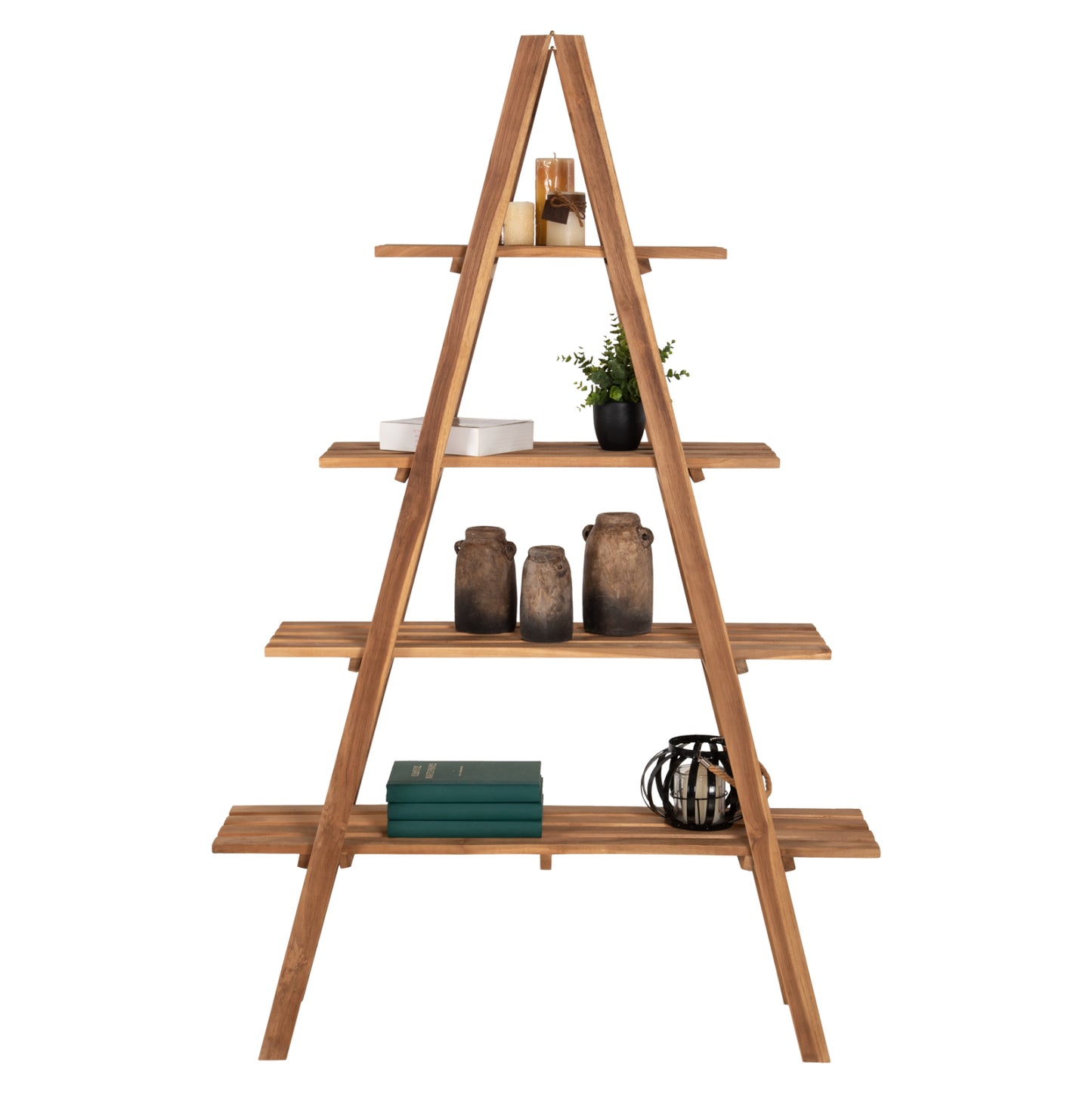 ΒΙΒΛΙΟΘΗΚΗ STAM TEAK ΞΥΛΟ ΣΕ ΦΥΣΙΚΟ ΧΡΩΜΑ 120x33x180