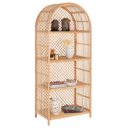 ΒΙΒΛΙΟΘΗΚΗ SIMOK ΑΠΟ ΦΥΣΙΚΟ RATTAN ΣΕ ΦΥΣΙΚΟ ΧΡΩΜΑ 80x40x182