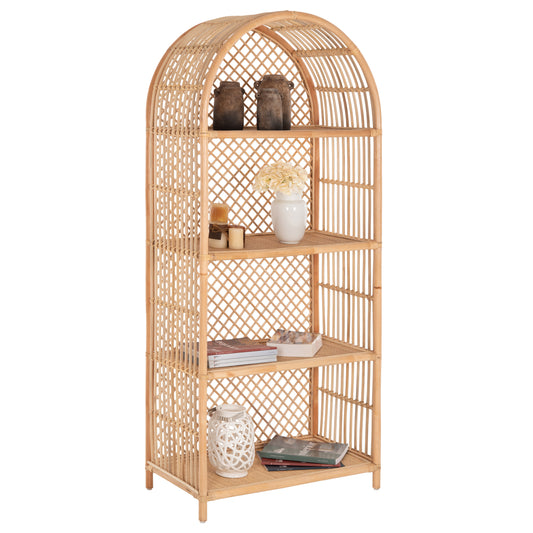 ΒΙΒΛΙΟΘΗΚΗ SIMOK ΑΠΟ ΦΥΣΙΚΟ RATTAN ΣΕ ΦΥΣΙΚΟ ΧΡΩΜΑ 80x40x182