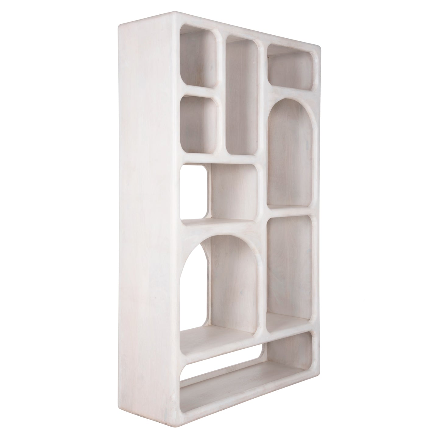 ΒΙΒΛΙΟΘΗΚΗ HANDYR ΜΑΣΙΦ ΞΥΛΟ MANGO ΣΕ ΛΕΥΚΟ ΧΡΩΜΑ 100x35x165