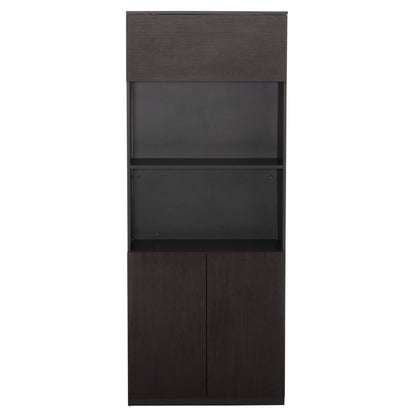 OFFICE BOOKCASE PROFESSIONAL ROSEWOOD MELAMINE GREY WENGE 80x40x200