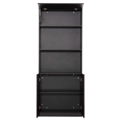 OFFICE BOOKCASE PROFESSIONAL ROSEWOOD MELAMINE GREY WENGE 80x40x200
