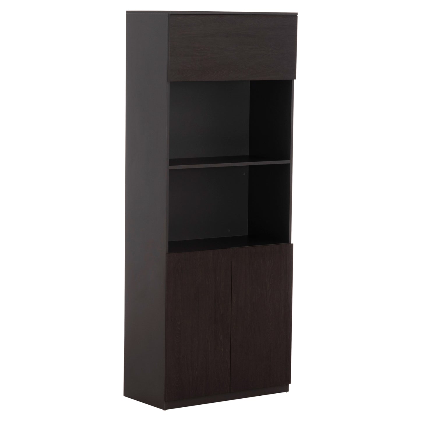 OFFICE BOOKCASE PROFESSIONAL ROSEWOOD MELAMINE GREY WENGE 80x40x200