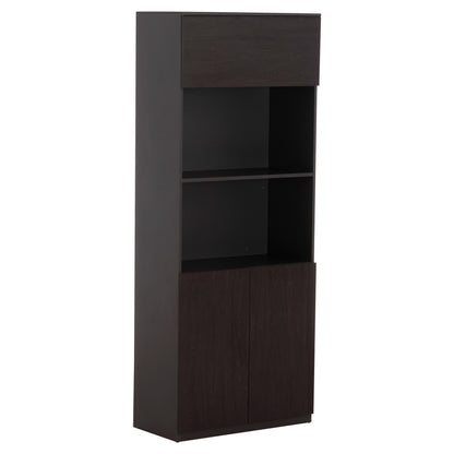OFFICE BOOKCASE PROFESSIONAL ROSEWOOD MELAMINE GREY WENGE 80x40x200