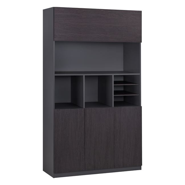 ROSEWOOD PROFESSIONAL OFFICE BOOKCASE 120x40x200
