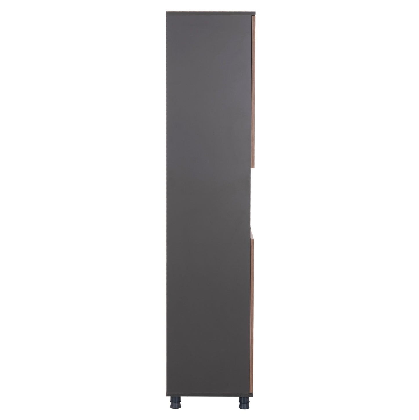 OFFICE BOOKCASE MAVIX MELAMINE GREY WALNUT 80x40x180
